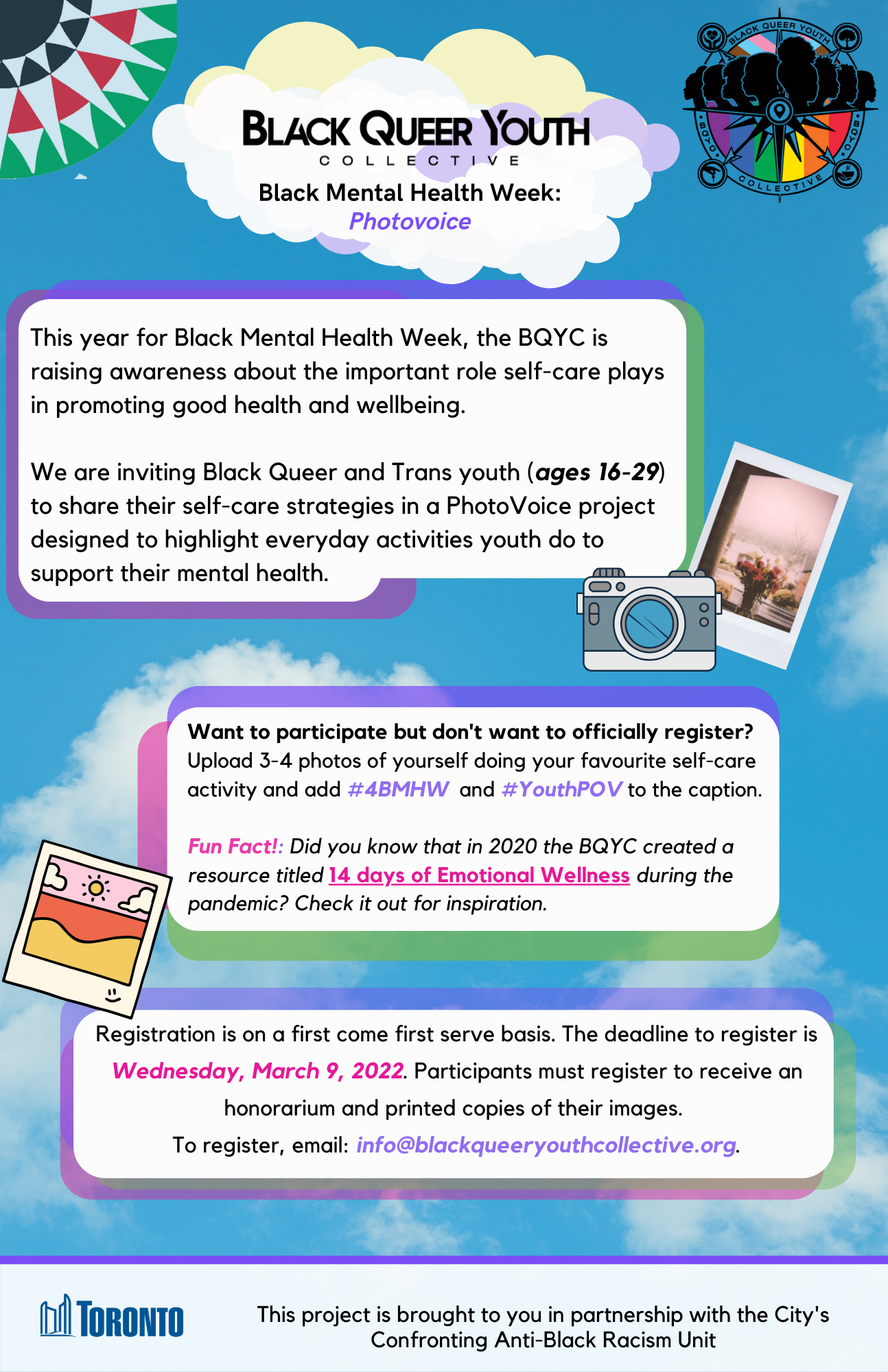 BQYC is raising awareness about the important role Self-care plays in promoting good health and wellbeing.